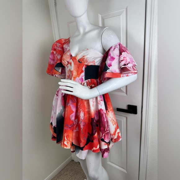 ASOS LUXE ONE SHOULDER COTTON DRESS WITH CORSET DETAIL Size 2. #331 - Picture 7 of 14